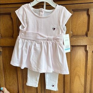 Pink and White Baby Dress Set
